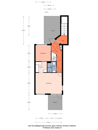 Floorplan - Prinses Irenestraat 28F, 3751 DJ Bunschoten-Spakenburg